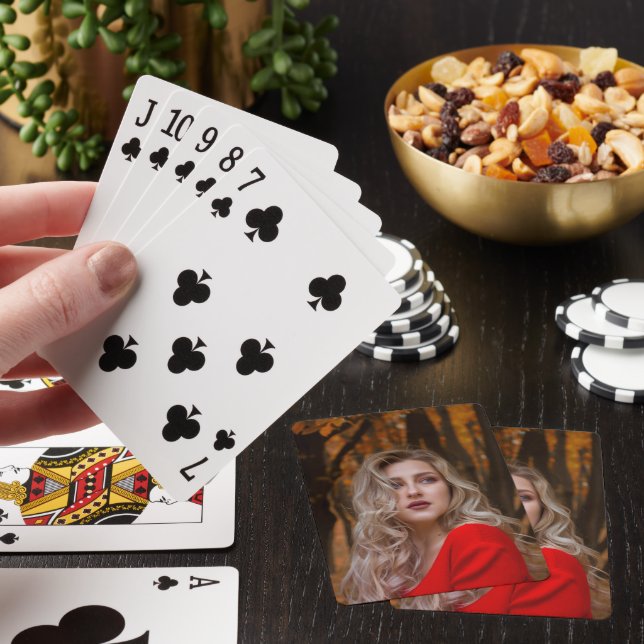 Einfaches Ein Foto Spielkarten (In Situ)