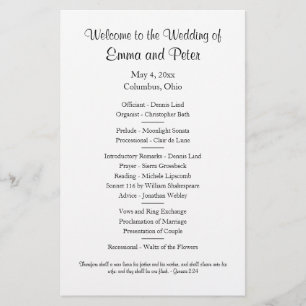 Einfaches einseitiges halbseitiges Papier-Hochzeit Flyer