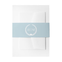 Einfaches eisiges Winterblau-Monogramm