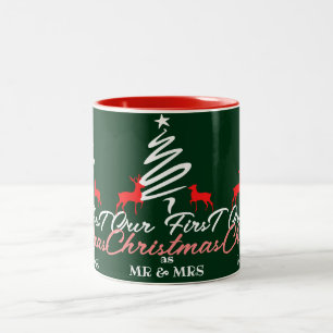 Einfaches Elegant   Erste Weihnachten als Herr und Zweifarbige Tasse