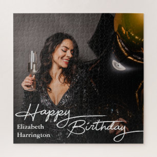 Einfaches Elegant Happy Birthday Foto