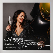 Einfaches Elegant Happy Birthday Foto