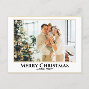 Einfaches Elegant mit grenzenloser Weihnachtskarte Postkarte