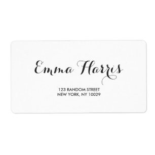 Einfaches Elegant   Modern Wedding Address Label
