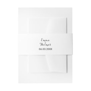 Einfaches Elegant Moderne Bauchband für Hochzeit Einladungsbanderole