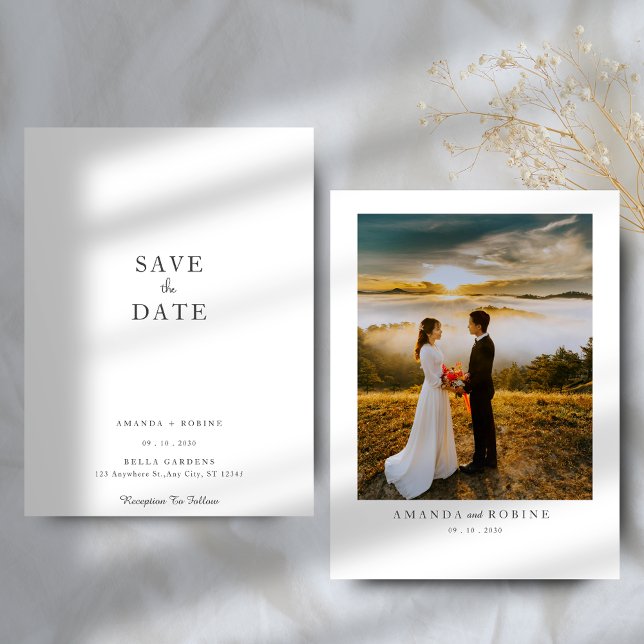 Einfaches Elegant Save the Date Einladung (Von Creator hochgeladen)