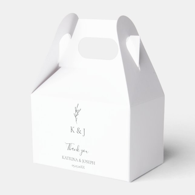 Einfaches Elegant Vielen Dank, dass Sie Minimalist Geschenkschachtel (Vorderseite)