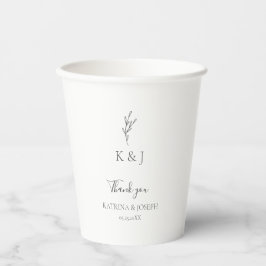 Einfaches Elegant Vielen Dank, dass Sie Minimalist Pappbecher