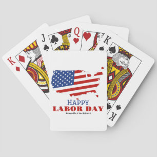 Einfaches Eleganter Arbeitstag mit US-Flagge Spielkarten
