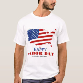 Einfaches Eleganter Arbeitstag mit US-Flagge T-Shirt