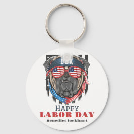 Einfaches Eleganter Arbeitstag mit US-Flaggen-T - Schlüsselanhänger