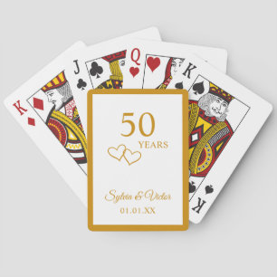 Einfaches elegantes 50-jähriges Gastgeschenk Spielkarten