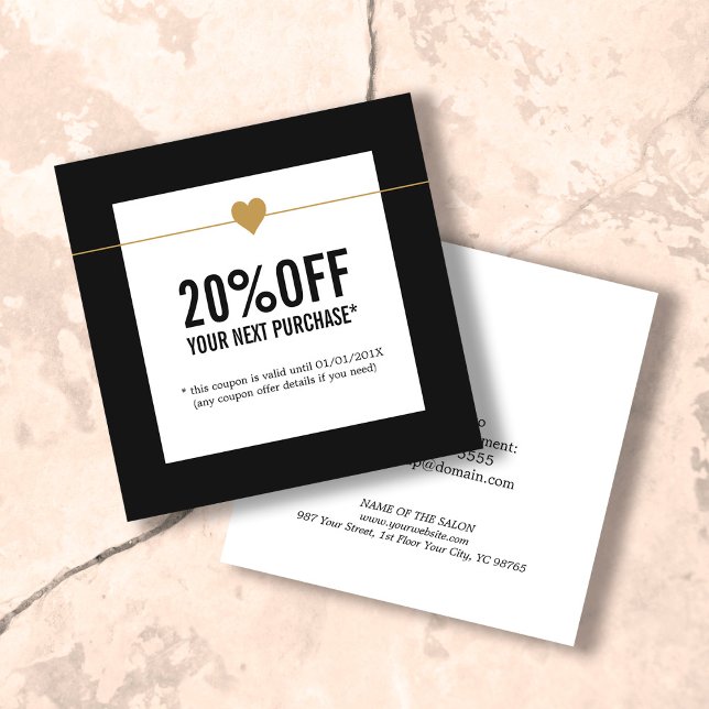 Einfaches elegantes Beauty Salon Coupon (Von Creator hochgeladen)