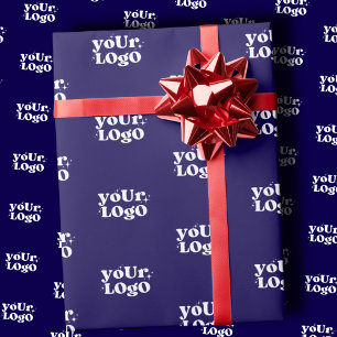 Einfaches Elegantes Benutzerdefiniertes Logo Hier  Geschenkpapier