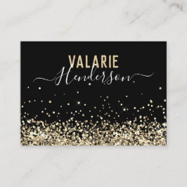 Einfaches elegantes Black-Gold-Script Visitenkarte