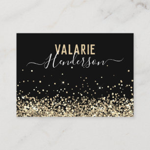 Einfaches elegantes Black-Gold-Script Visitenkarte