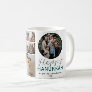 Einfaches elegantes Blue Happy Hanukkah Foto Colla Kaffeetasse