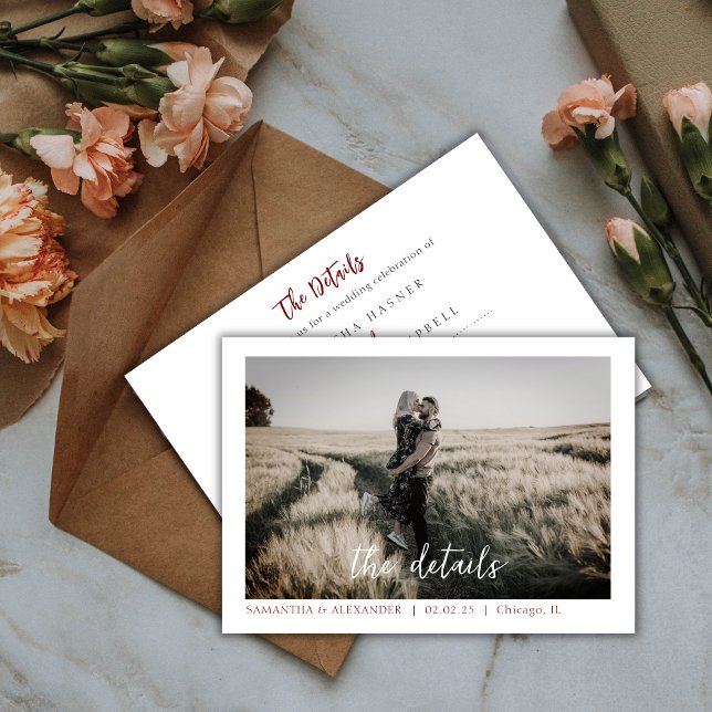 Einfaches elegantes Boho Einladungs-Foto nach Maß Einladung (Von Creator hochgeladen)