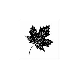 Einfaches elegantes Botanisches Ahornblatt   Motif Gummistempel