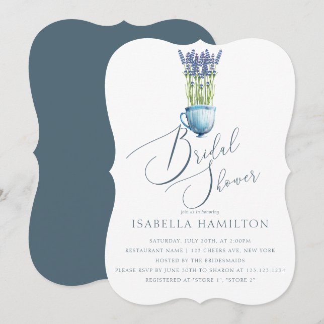 Einfaches elegantes Brautparty Einladung (Vorne/Hinten)