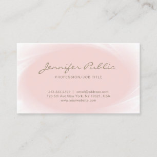 Einfaches elegantes Design Rosa Rose Gold Trendy Visitenkarte