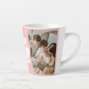 Einfaches Elegantes Ei Frohe Ostern Familienfoto Milchtasse