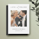 Einfaches elegantes Foto Hochzeit Danke Magnet<br><div class="desc">Dieses schlichte, individuelle Foto Hochzeit dank Magnetkartenvorlage zeichnet sich durch ein elegantes, minimalistisches, modernes Design aus. Es zeigt Ihr Lieblings-Foto, Vornamen und eine "LIEBE und DANKS"-Nachricht vermittelt mit einer auffallenden Mischung von zwei verschiedenen Schriftart, mit "und" in einem Licht, fließt Drehbuch zwischen der Erholung der anderen beiden Wörter, die im...</div>