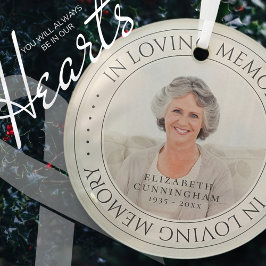 Einfaches elegantes Foto im Gedächtnisgedächtnis Ornament Aus Glas