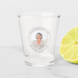 Einfaches elegantes Foto im Gedächtnisgedächtnis Schnapsglas