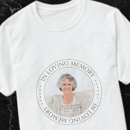 Einfaches elegantes Foto im Gedächtnisgedächtnis T-Shirt