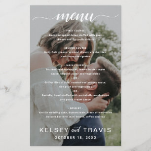 Einfaches Elegantes Foto Moderne Hochzeitsmenü
