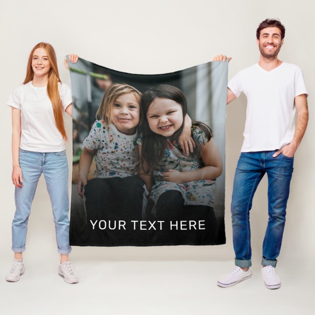 Einfaches elegantes Foto und benutzerdefinierter T Fleecedecke (Beispiel)