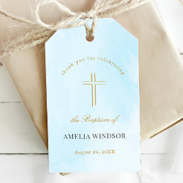 Einfaches elegantes Gold Cross Taufen Christening Geschenkanhänger