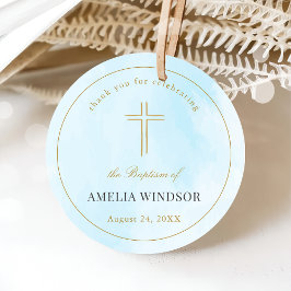 Einfaches elegantes Gold Cross Taufen Christening Geschenkanhänger