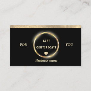 Einfaches Elegantes Gold Foil Herzstück Visitenkarte
