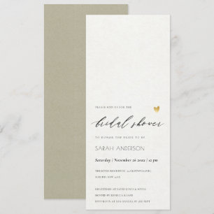 EINFACHES ELEGANTES GOLD KRAFT TYPOGRAPHY-Brautpar Einladung