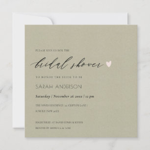 EINFACHES ELEGANTES GOLD KRAFT TYPOGRAPHY-Brautpar Einladung