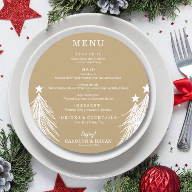 Einfaches elegantes Gold Menükarte (Von Creator hochgeladen)