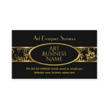 Einfaches Elegantes Gold Schwarz Florales Damast