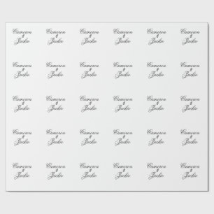 Einfaches elegantes Hochzeitspaar-Name stilvolle K Geschenkpapier