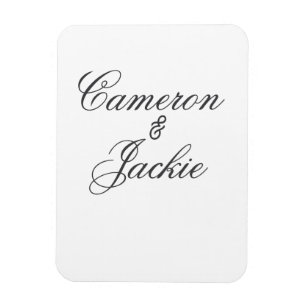 Einfaches elegantes Hochzeitspaar-Name stilvolle K Magnet