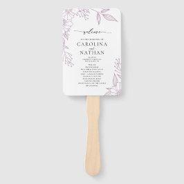 Einfaches elegantes Hochzeitsprogramm für Flora La Fächer