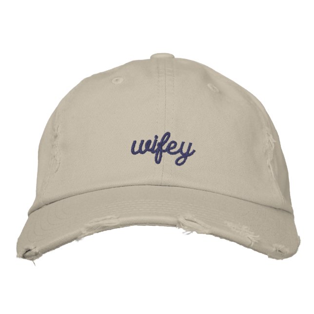 Einfaches elegantes Hochzeitsstil-Party Bestickte Baseballkappe (Vorderseite)