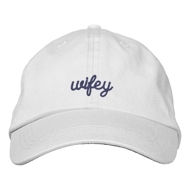 Einfaches elegantes Hochzeitsstil-Party Bestickte Baseballkappe (Vorderseite)
