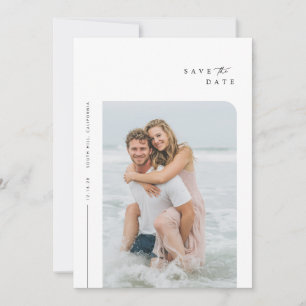 Einfaches elegantes Hochzeitsstil Save the Date Einladung