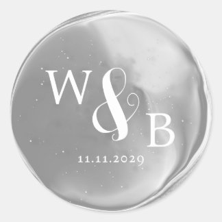 Einfaches elegantes Hochzeitungs-Wachs-Siegel Mit Runder Aufkleber