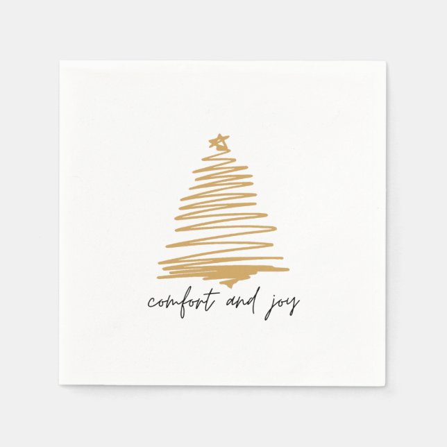 Einfaches Elegantes Holiday Gold Party Napkins Serviette (Vorderseite)