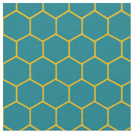 Einfaches elegantes Honeycomb-Muster Abstrakt Aqua Stoff
