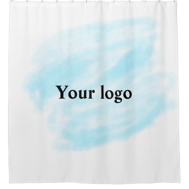 Einfaches, elegantes, individuelles Logo Duschvorhang (Vorderseite)