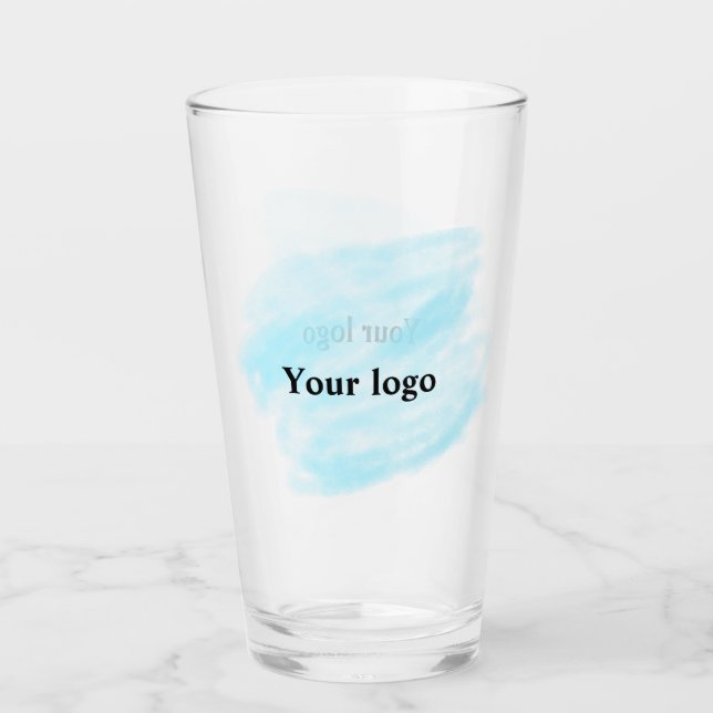 Einfaches, elegantes, individuelles Logo Glas (Vorderseite)